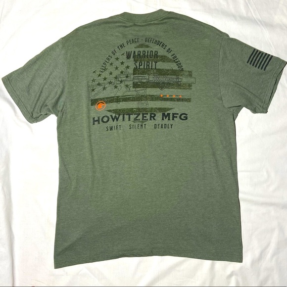 Howitzer Patriot MFG Olive Green Shirt X-Large - Picture 4 of 7